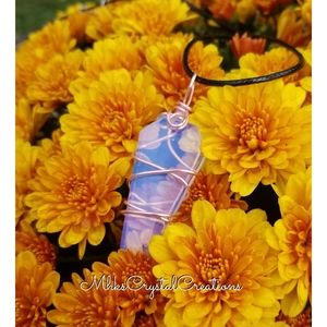 SOLD- Opalite coffin necklace